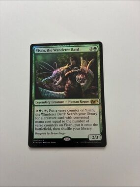 Magic: The Gathering Yisan the Wanderer Bard - Green Foil Trading Card